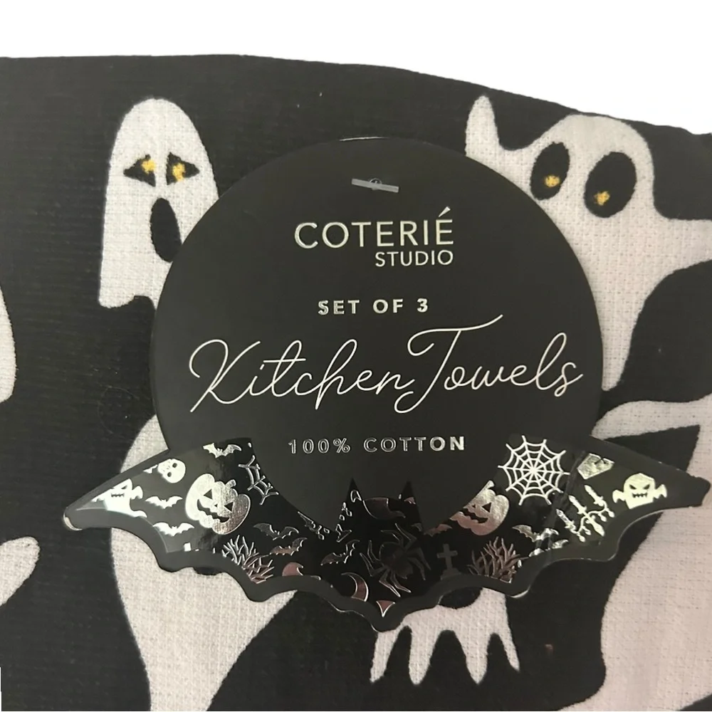 NEW Halloween kitchen towel set ghost theme